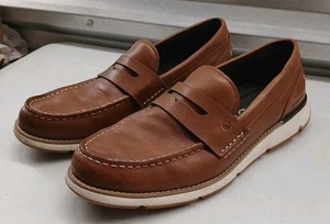 Cole Haan Men's  Zerogrand Penny Loafers British Tan Ivory Size 10M Dress Shoe - Picture 1 of 7