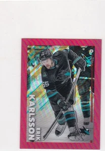 2022-23 TOPPS CHROME NHL STICKER #401 ERIK KARLSSON SSP RED /5 MADE-SHARKS - Picture 1 of 1