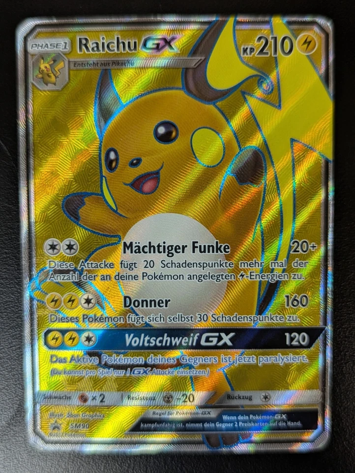 Pokemon Raichu GX Full Art SM90 Black Star Promo Near Mint Deutsch - Bild 1 von 1