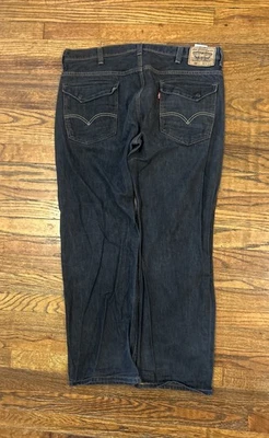 Levis 569 Baggy Jeans 38x32 Dark Wash Skater Grunge Wide Denim Y2k Flap Pocket  - Image 1 of 4