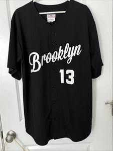 RARE! KAWS x MTV 2013 VMA 13 BROOKLYN BASEBALL JERSEY EMBROIDERED Men's XL - Picture 1 of 12