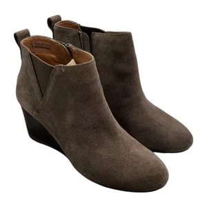 Vionic Womens Grey Wedge Ankle Boots Sz 7.5 Weather Resistant New w/box Paloma - Picture 1 of 9