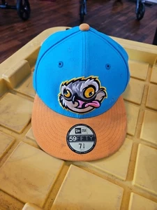 Lansing Lugnuts Hat New Era Cap 7 1/4 Aqua Orange Copa de la Diversion 59FIFTY - Picture 1 of 17