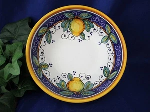Deruta Ciotola Pasta Ceramica Italiana Alcantara Limoni 8" Italia - Foto 1 di 4