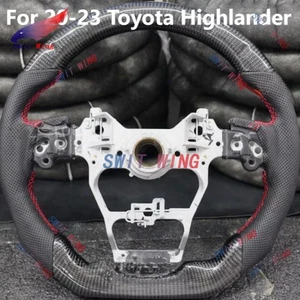 Volante de fibra de carbono apto para Toyota Highlander 2020-23 con calefacción - Imagen 1 de 11