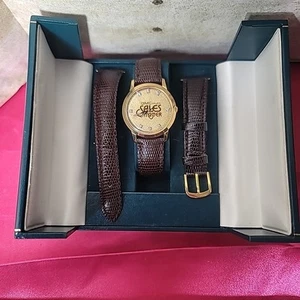 Vtg Advertising Award Wristwatch~GMC TRUCK~Sales Master~Josten Quartz~New Batt - Picture 1 of 7
