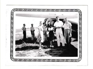Vintage 1939 Flugzeug Luftfahrt Foto - Pre-Flight Group Portrait - Bild 1 von 4