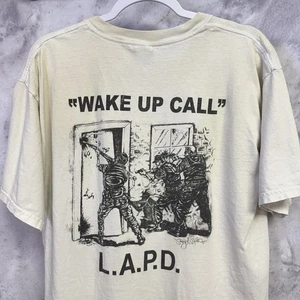 Vintage LAPD Wake Up Call T Shirt Mens Large Los Angeles Police SWAT Entry Team - Picture 1 of 19