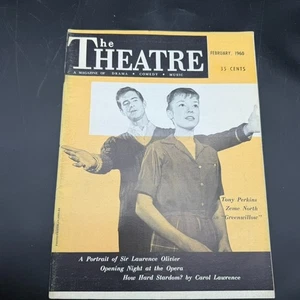 Theatre Magazine Feb 1960 Tony Perkins Zeme North Sir Laurence Olivier - Imagen 1 de 9