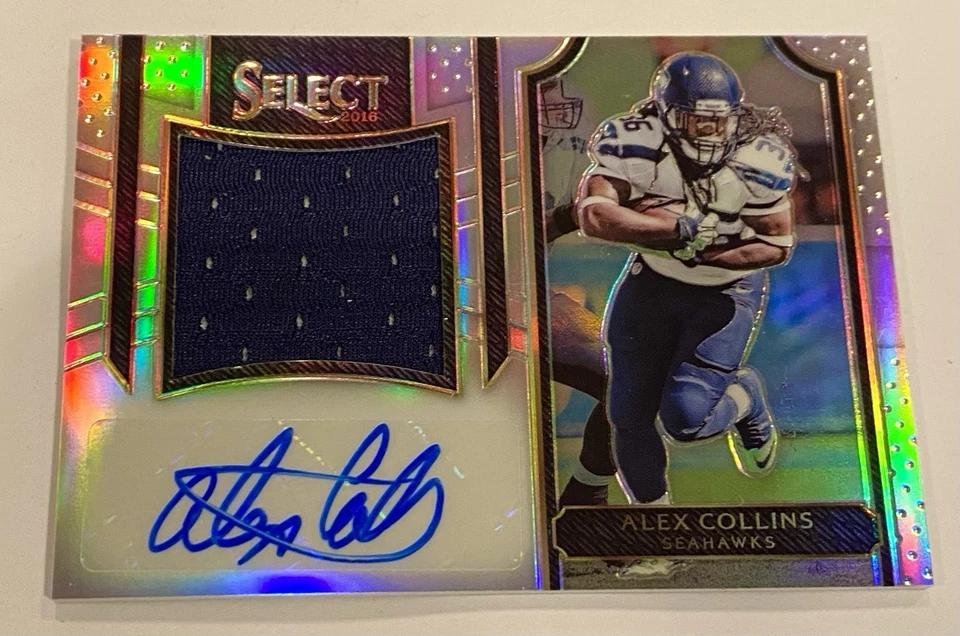 2016 Panini Select ALEX COLLINS #RM-AC Rookie Materials Prizm Patch Auto /99 🏈 - Image 1 of 1