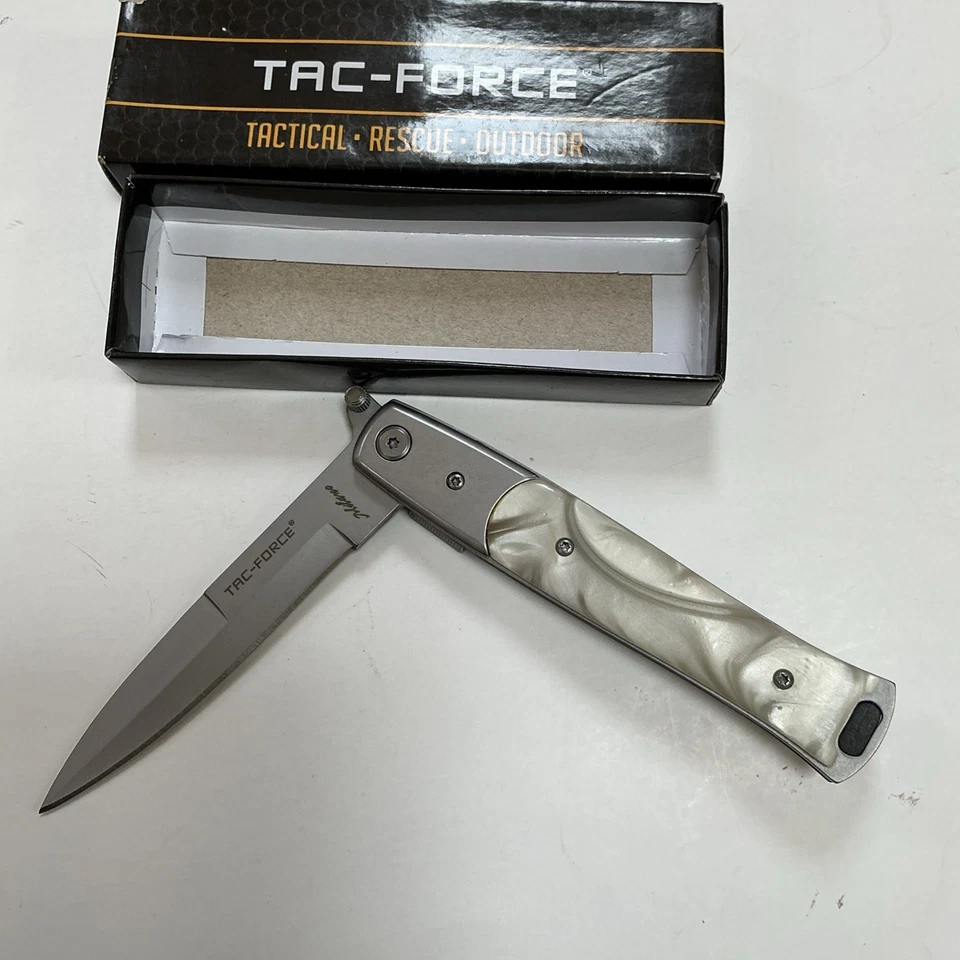 Cuchillo plegable asistido con punta de lanza de acero al carbono TAC-FORCE MILANO  Foto 1 de 4