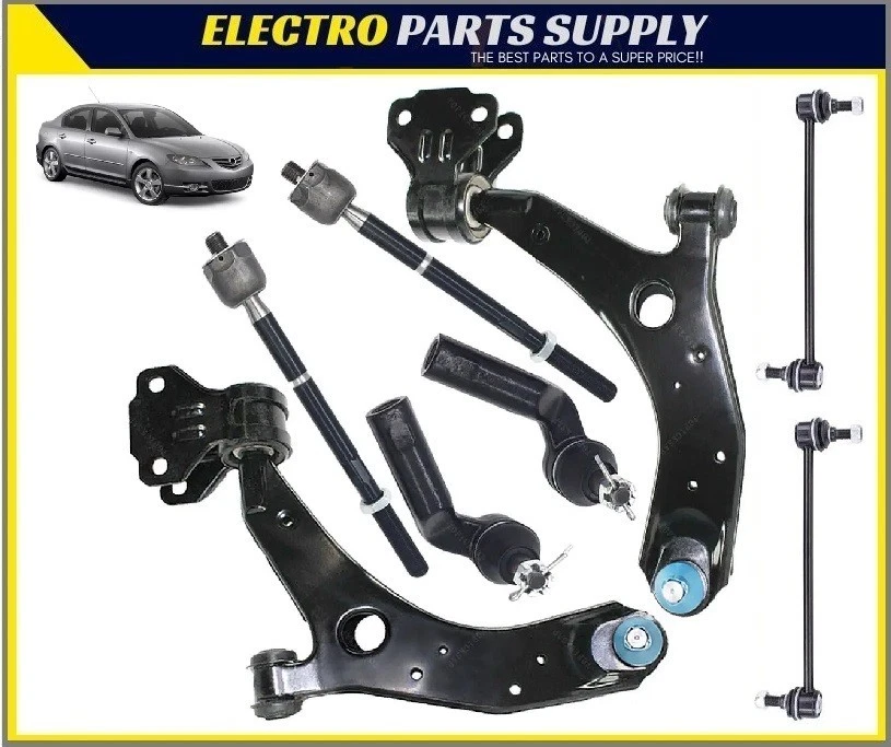 New Control Arm Ball Joint & Steering Tie Rods Kits for Mazda 3 04-09 8PCS - Image 1 of 1
