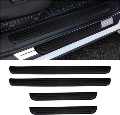 4Pcs For Mazda Door Sill Protector Anti-Scratch Rubber Threshold Strips Cover - Image 1 of 4