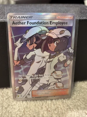Pokemon Aether Foundation Employee SV81/SV94 - Full Art Pokémon Hidden Fates RY1 - Image 1 of 2