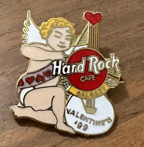 Hard Rock Cafe CALGARY 1999 VALENTINE'S DAY PIN Cupid GUITAR Pin - Picture 1 of 1