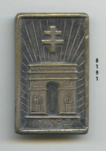 Insigne infanterie , 10 1/2 Brigade d'Infanterie / FFI., ( sigle gravé ) - Imagen 1 de 1