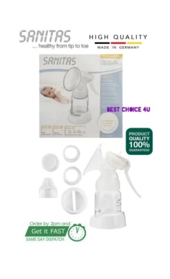 Sanitas Manual breast pump SBY10 ,Bottle 100% BPA free ( Same Day Dispatch ) - Image 1 of 4