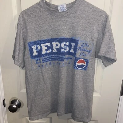 Camiseta De Colección Pepsi Generation Like Nothing Else Talla S/m Gris Hecha en EE. UU. Foto 1 de 4