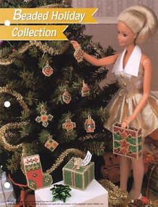 Fashion Doll Plastic Canvas BEADED HOLIDAY COLLECTION Christmas Gifts PATTERN - Picture 1 of 4