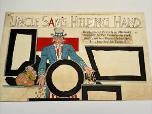 ANTIQUE PAINTING ILLUSTRATION JOSEPH L KRAEMER LISTED FAMOUS Uncle Sam Iconic - Picture 1 of 13