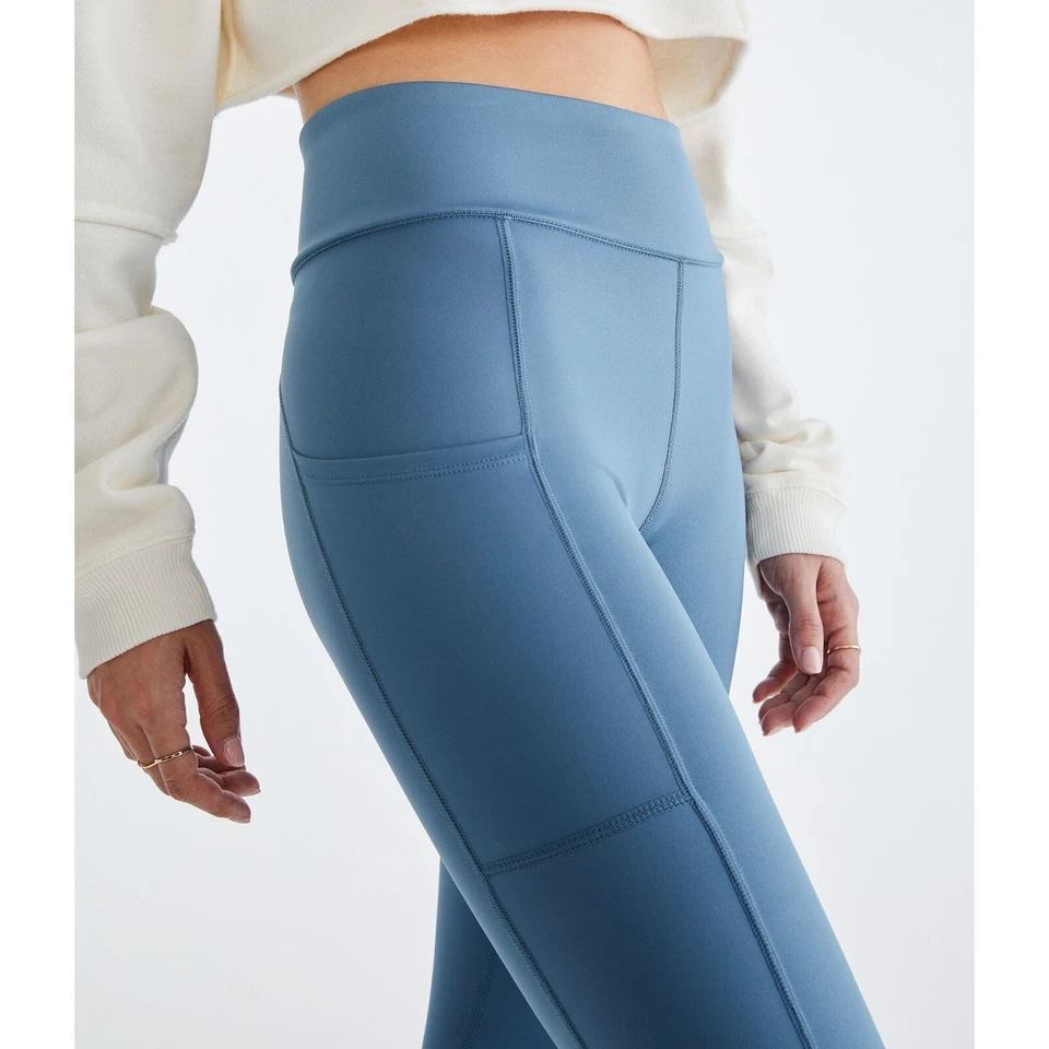Leggings Aeropostale Talla Mediana Azul Pizarra Flexibles Tiro Alto Bolsillo Foto 1 de 4