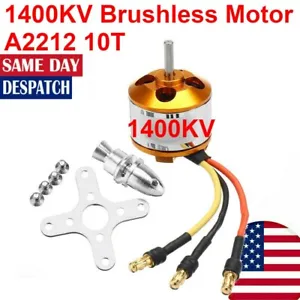 A2212 1400KV 10T Brushless Outrunner Motor F450 F550 MWC RC Airplane Copter - Picture 1 of 7