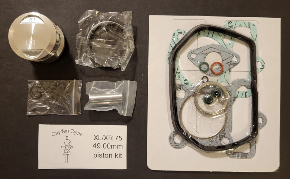 Honda XL75 XR75 piston kit 48.50mm (0.50mm oversize) Cayden Cycle - Image 1 of 1