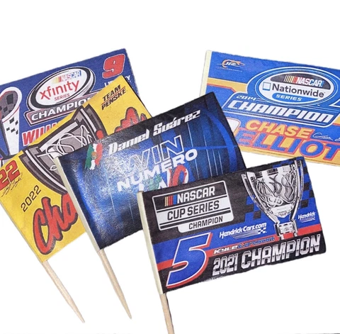 NASCAR Diecast Flags 1/24 Champion First Wins Checkered Logano Elliott Larson Cover
