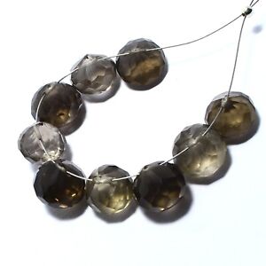 Natural Smoky Quartz Faceted Onion Beads Briolette Loose Gemstone Making Jewelry