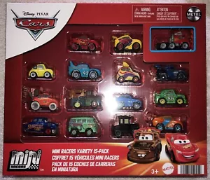 Disney Pixar Cars Mini Racers 15 Pack Jocko Flocko Mack Lizzie Chick Hicks+ New - Picture 1 of 2