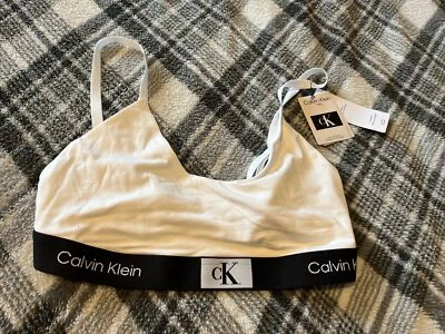 Calvin Klein 1996 Womens Bralette Unlined Bralette Size XL - Image 1 of 4