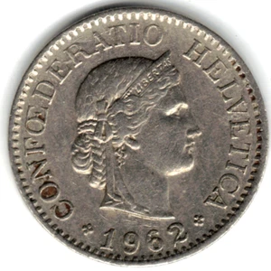 1962 B TEN RAPPEN FROM SWITZERLAND ~ YOU GRADE IT ~ PLEASE SEE THE SCAN. stk62-8 - Picture 1 of 4