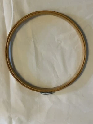 Vintage 6” Gibbs Embroidery Hoop Wood with Spring Tension and Felt Lining - Image 1 of 4