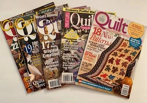 Lot of 5 Quilting Magazines : Quilt, McCall's Quilting, McCall's Quick Quilts - Foto 1 di 3