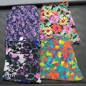 LuLaRoe 4 Pair Multicolored One Size Leggings Excellent Condition Fit Sz 2-10 - Picture 1 of 2