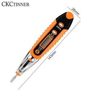 MultiDigital AC DC 12-250V Tester LCD Display Test Pencil Electrician Tools - Picture 1 of 10