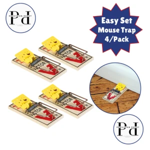 Victor Pest M035 Easy Set Wood Mouse Trap - 4 Traps - Picture 1 of 1