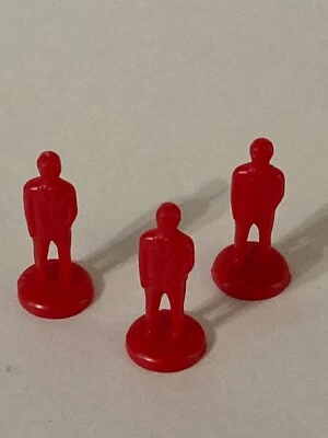James Bond 007 Secret Agent game pieces, 3 red agent pawns, MB 1964 - Image 1 of 4