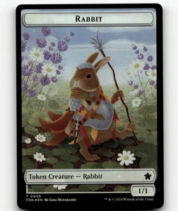 FOIL - MTG - Ficha de doble cara Rabbit Soldier - Fundamentos - Imagen 1 de 2