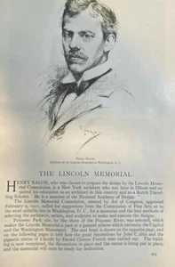 1919 Lincoln Memorial Washington D. C. Guerin Decorations French Statue - Picture 1 of 10