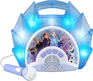 Frozen Sing along Boom Box Speaker Microphone Toys Karaoke Machine Blue - Picture 1 of 7