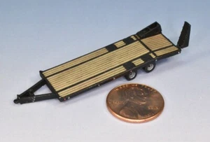 N Scale 20' Deck Heavy Duty Equipment Trailer (one trailer) Kit  (538) - Picture 1 of 8