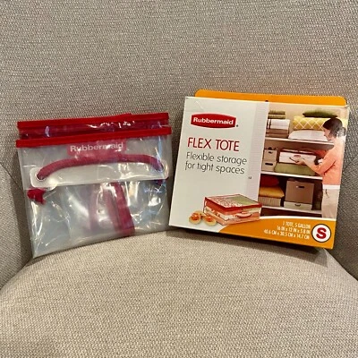 Pair of Rubbermaid Flex Totes Small 5 Gallon 16"x12"x5.8" Discontinued HTF - Image 1 of 3