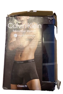 Calvin Klein mens Microfiber Stretch Boxer 5 Pack Classic Fit Black Large - Picture 1 of 6