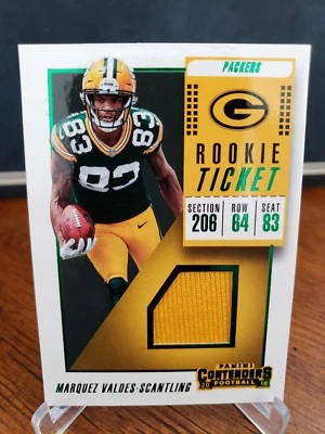 2018 Contenders Marquez Valdes-Scantling Swatch Jersey Rookie Packers - Image 1 of 2