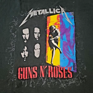 VINTAGE 1992 METALLICA GUNS N’ ROSES CONCERT T-SHIRT SIZE XL 9/24 Oakland CA - Picture 1 of 11