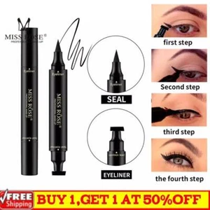 Timbro eyeliner ad ala nera impermeabile eyeliner matita liquido MISS ROSE - Foto 1 di 13