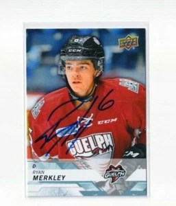 RYAN MERKLEY autographed SIGNED '18/19 Upper Deck CHL card #13 SAN JOSE SHARKS - Picture 1 of 1