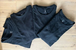 Aigle actimum Mens Base Layer Top Thermal Short Sleeve Black Large L Bundle X4 - Picture 1 of 19