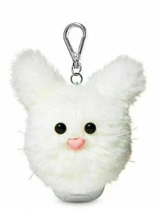 BATH & BODY WORKS WHITE FUZZY BUNNY POM POCKET* BAC HAND GEL CASE HOLDER  - Picture 1 of 1